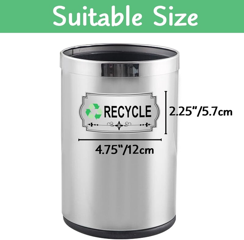 Hepertise Recycle Stickers for Trash Bins - Enhance Your Recycling Bin with Trash Can Stickers for Kitchen 2 Set - Image 4